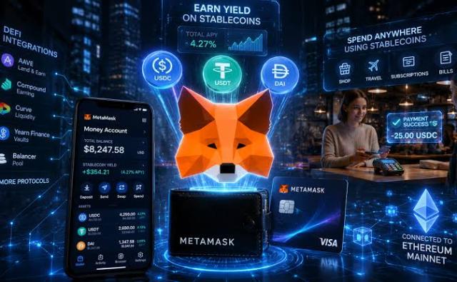 MetaMask объединил доходность, платежи и трейдинг в Money Account