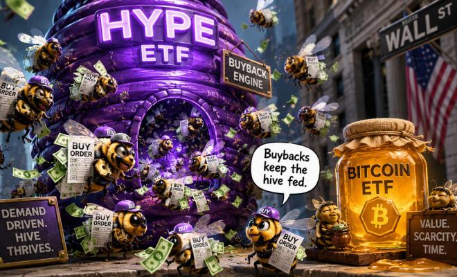 Цена Hyperliquid превысила $50, пока HYPE ETF обгоняют Bitcoin по скорректированным притокам