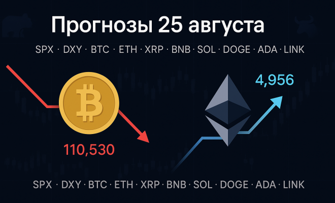 Прогнозы цена 25 августа: SPX, DXY, BTC, ETH и топ-альткоины Прогнозы цена 25 августа: SPX, DXY, BTC, ETH и топ-альткоины