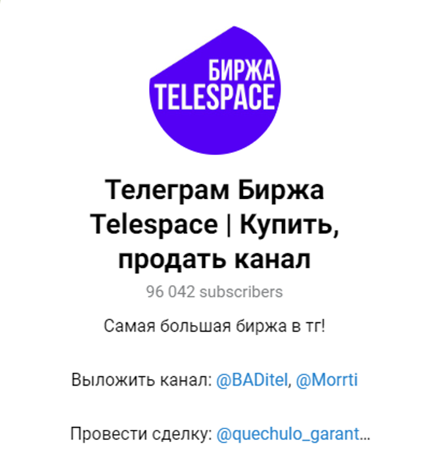 телеграмм биржа telespace отзывы