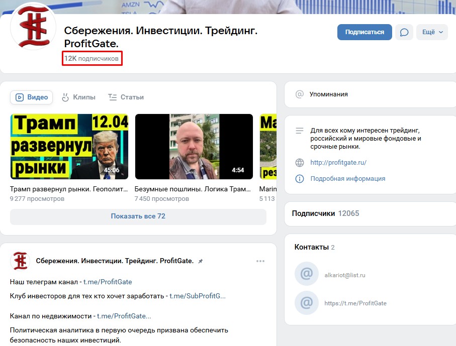 профитгейт тг