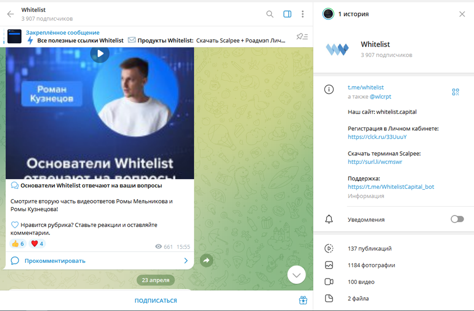 вайтлист капитал