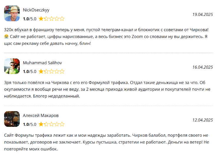 чирков максим отзывы чирков максим отзывы