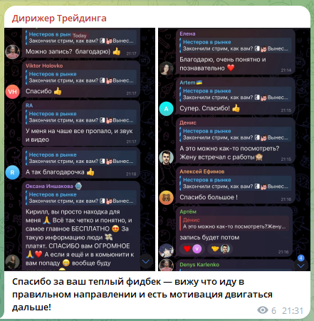 дирижер трейдинга телеграм канал