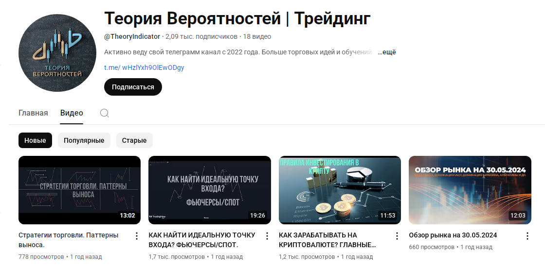 теория вероятности тг канал