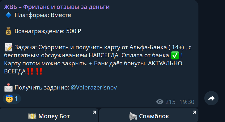 жвб заработок на отзывах тг