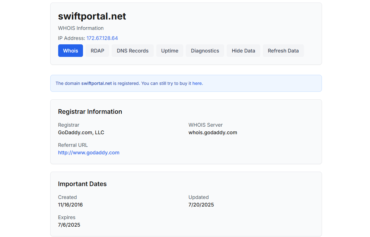swiftportal net
