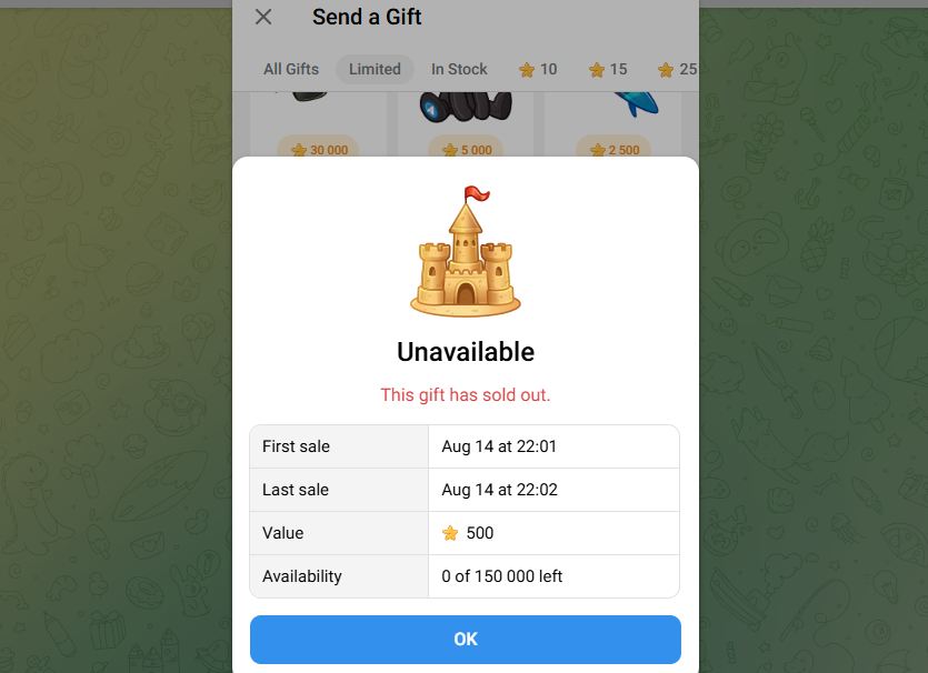 sandcastle telegram