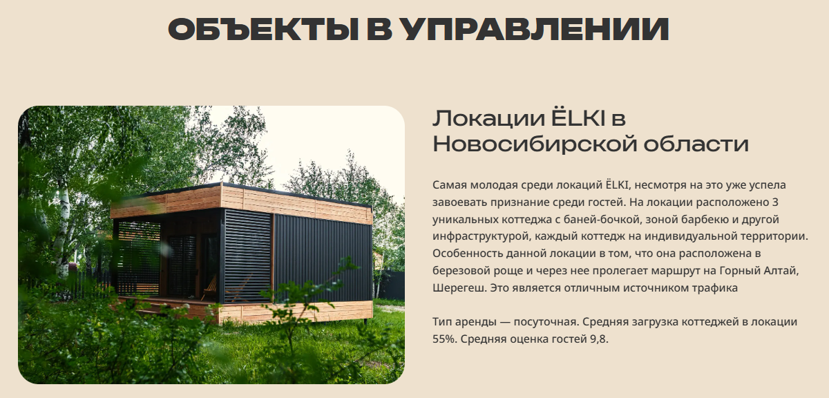 проект по инвестициям смарт коттеджи елки отзывы