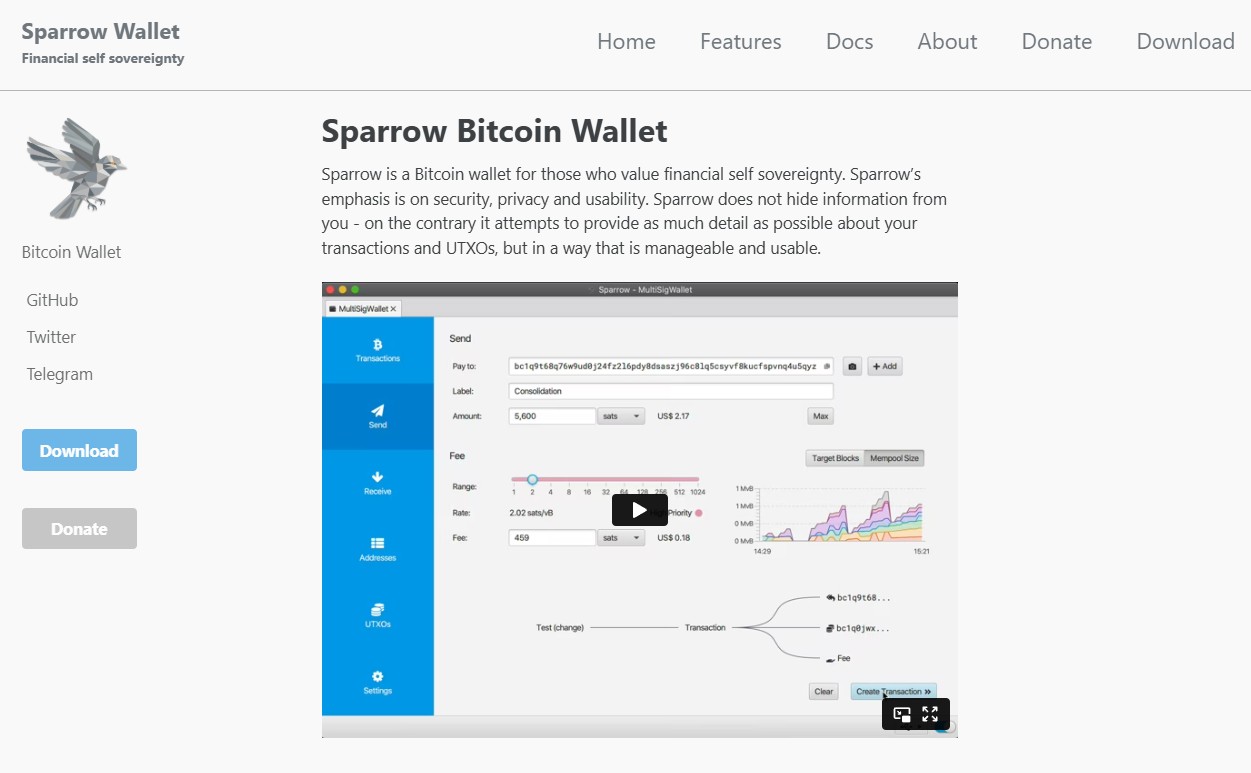 sparrow wallet