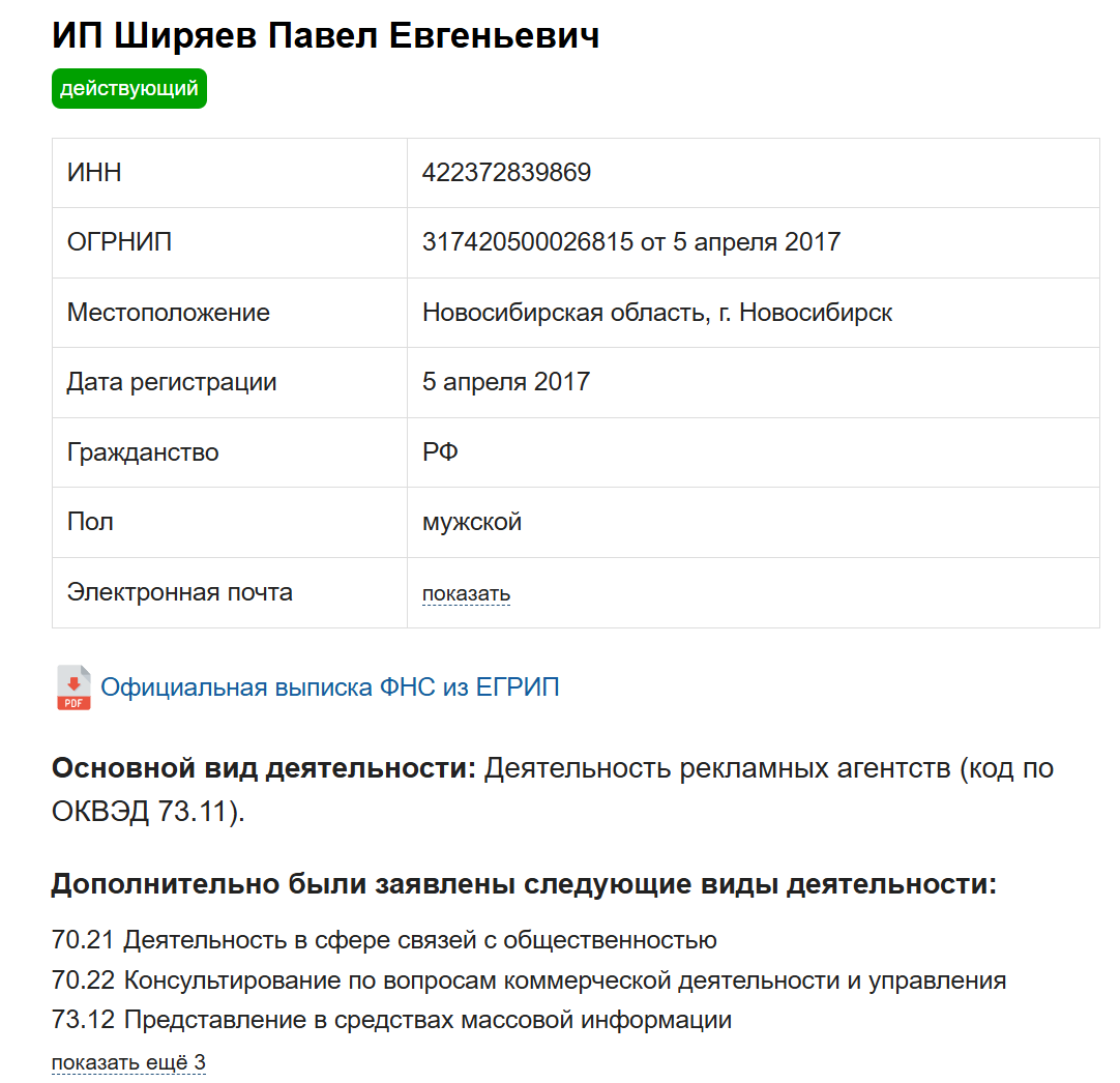 павел ширяев