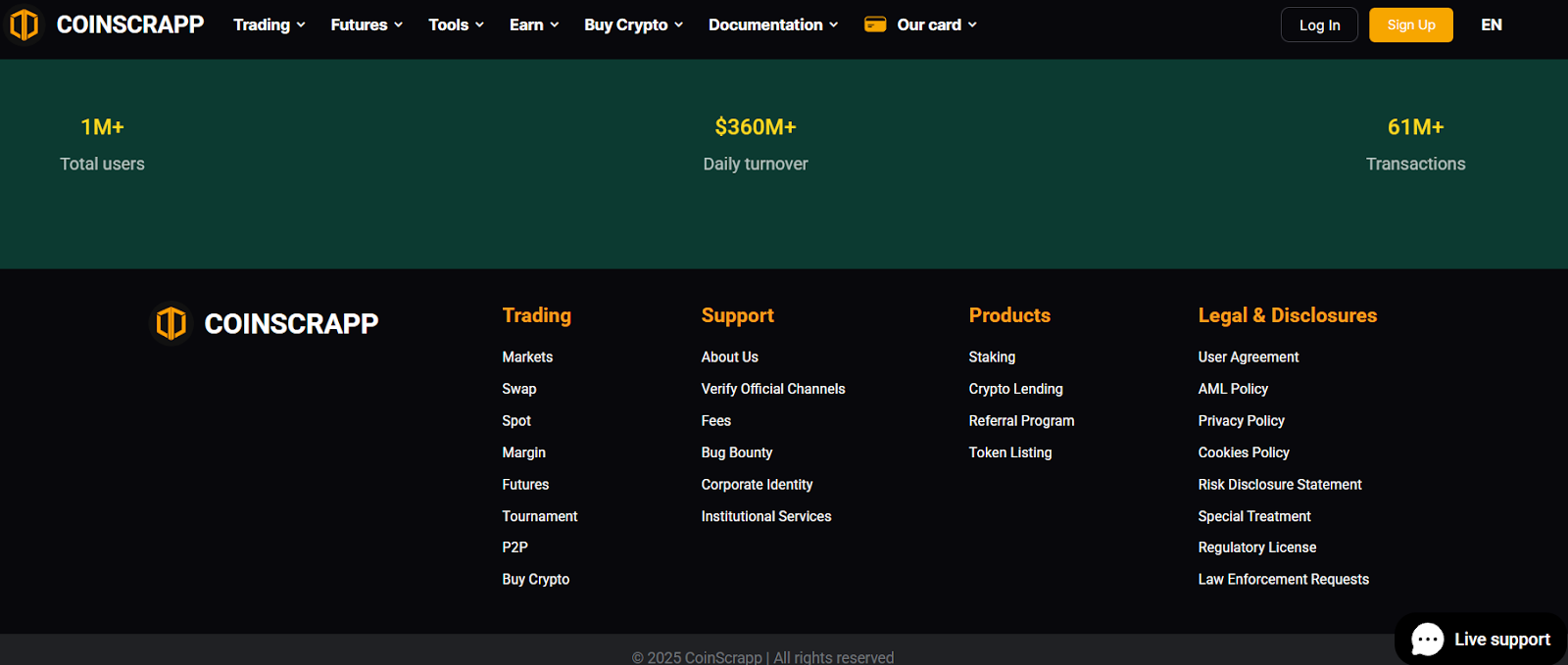 Coinscrapp биржа