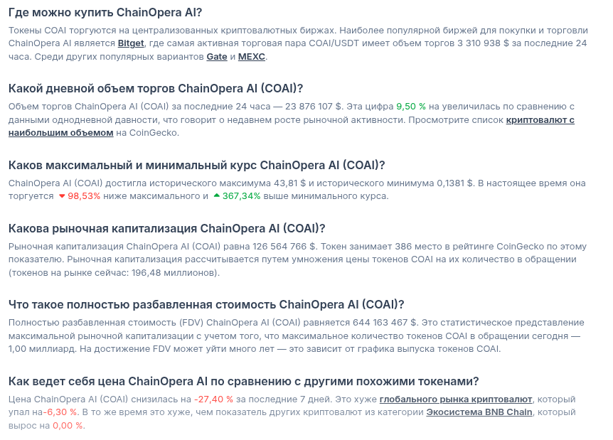 coai токен график прогноз