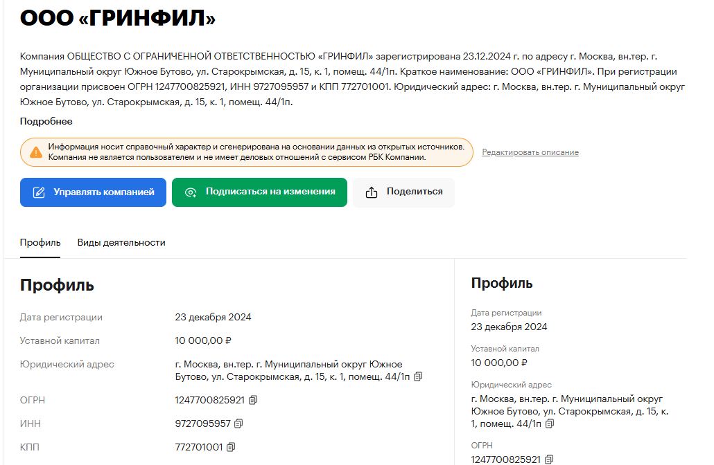 гринфил отели отзывы инвесторов