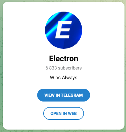 телеграм канал electron отзывы