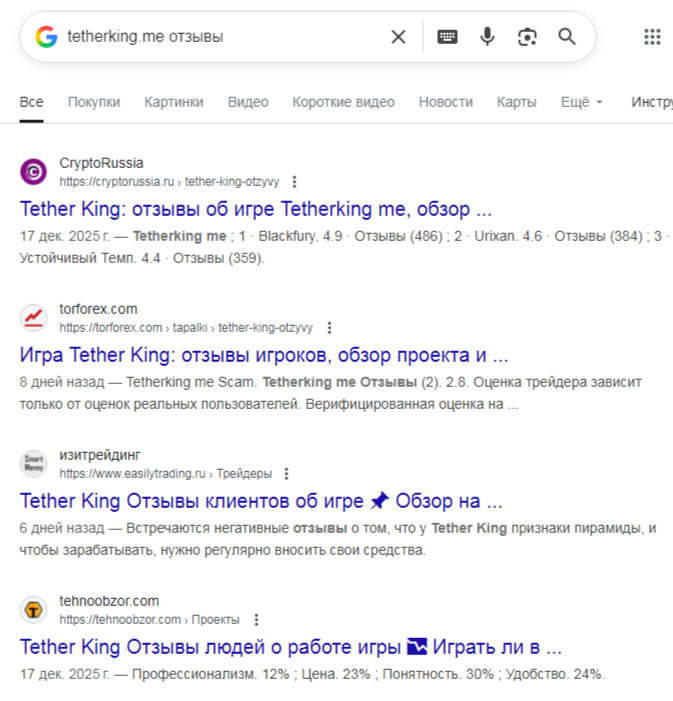 tether king отзывы