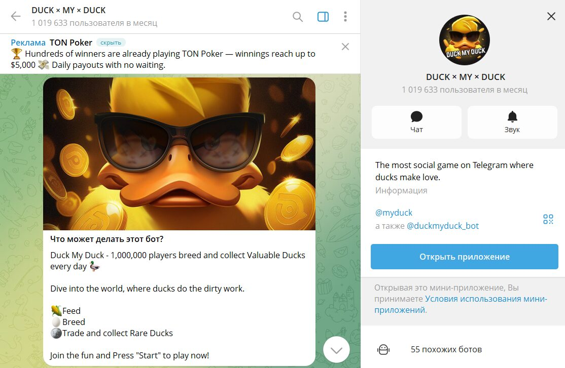 duck my duck телеграмм