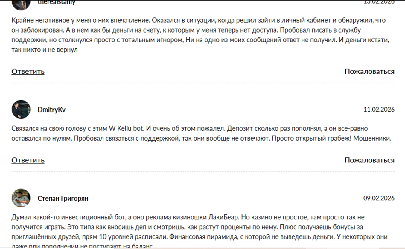 w kelu bot отзывы