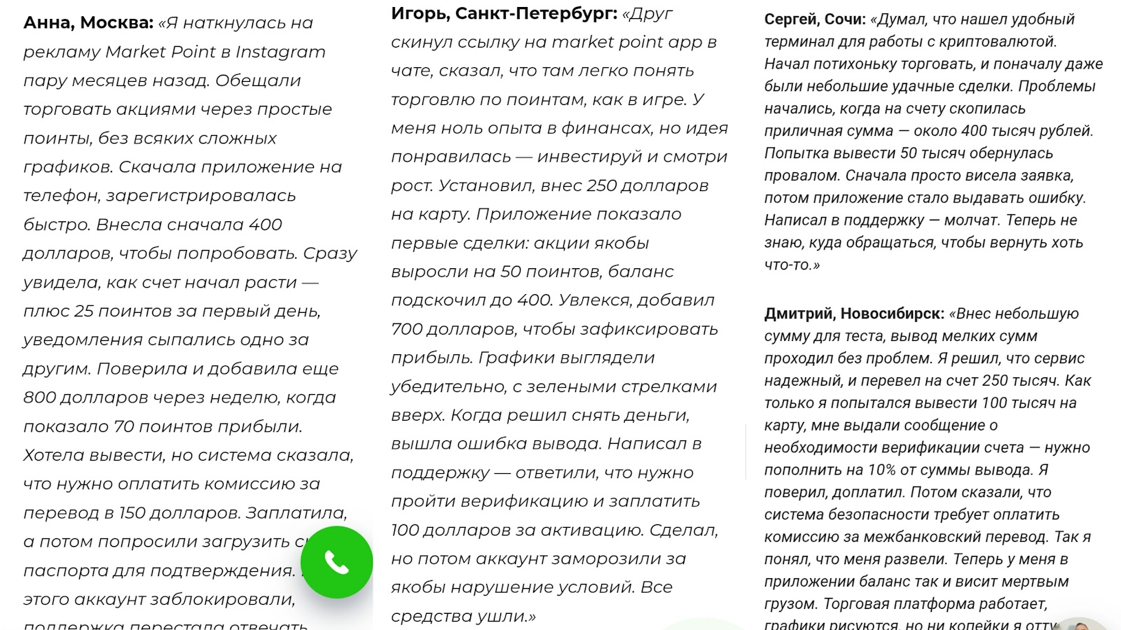 маркет поинт отзывы