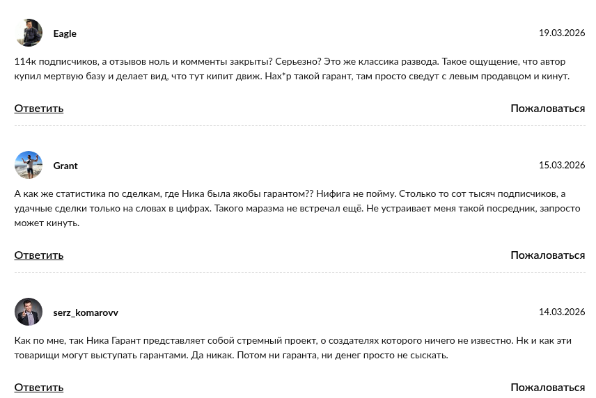 nika garant телеграм