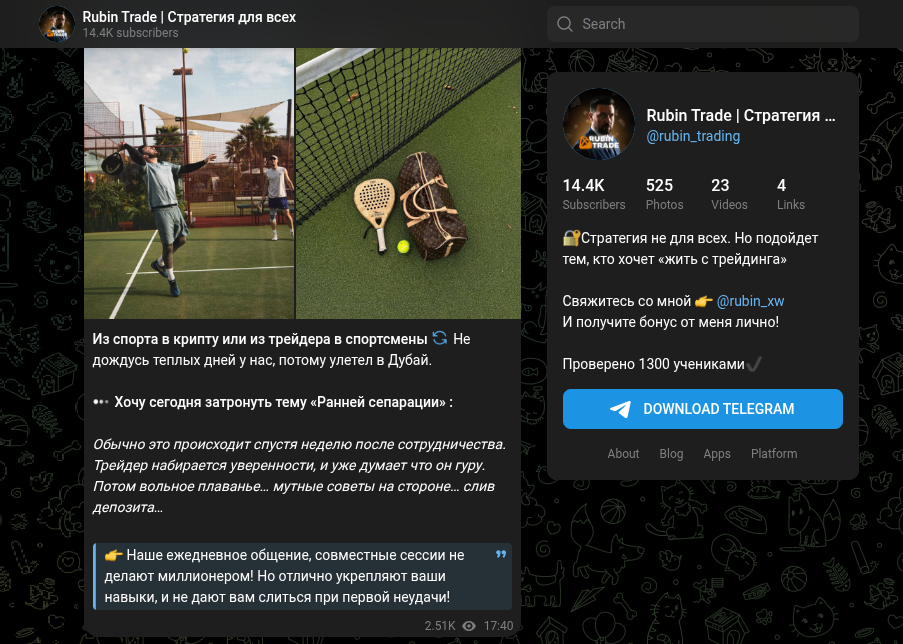 rubin trade отзывы