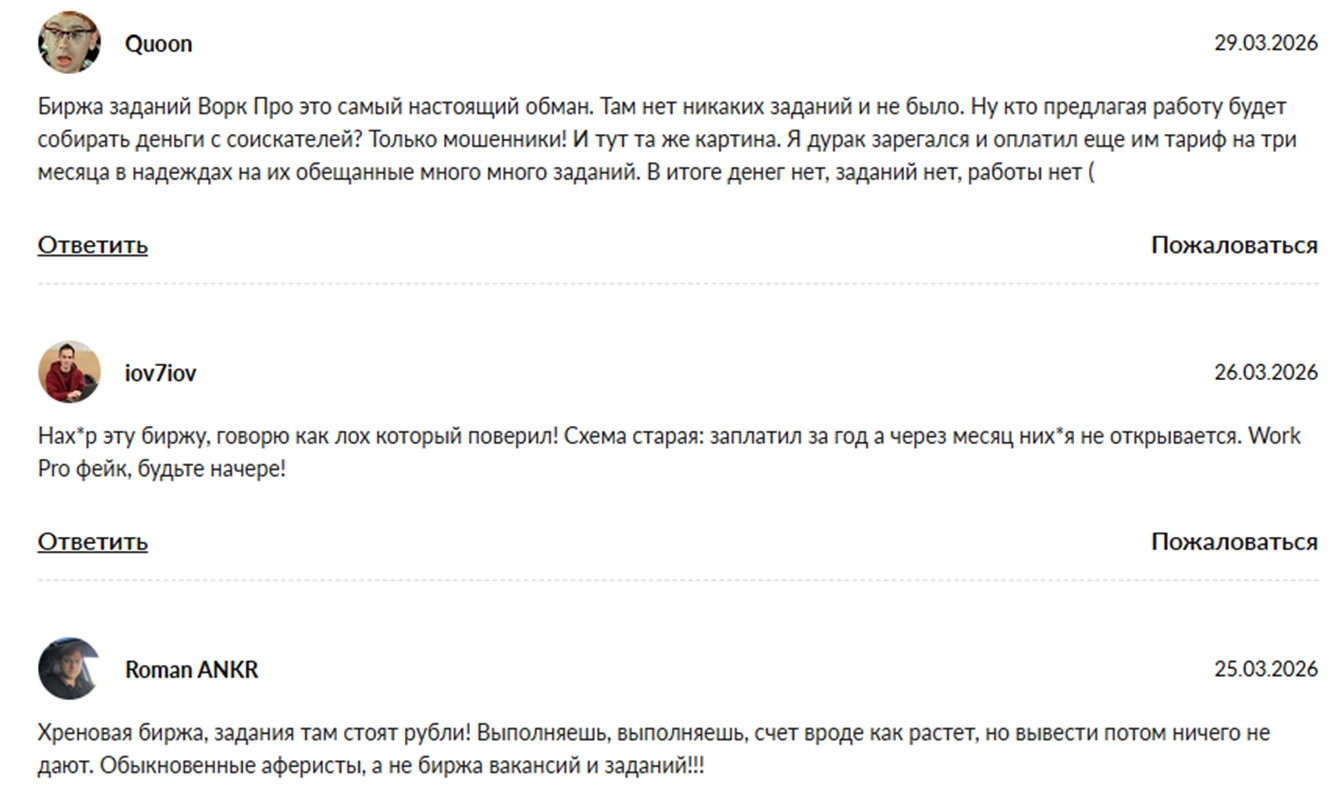 work pro биржа заданий отзывы