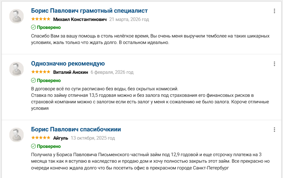 письменский борис павлович инвестор