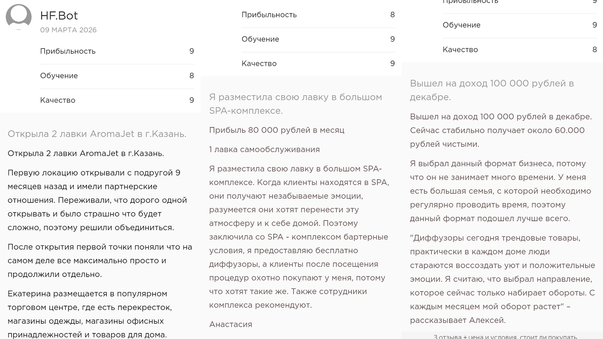 арома джет франшиза отзывы