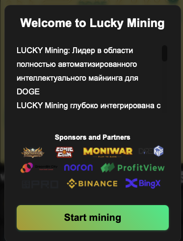 lucky mining telegram