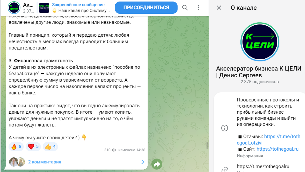 дени сергеев отзывы о программе ведения бизнеса
