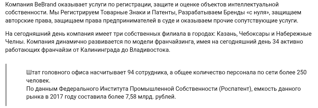 Франшиза Bebrand