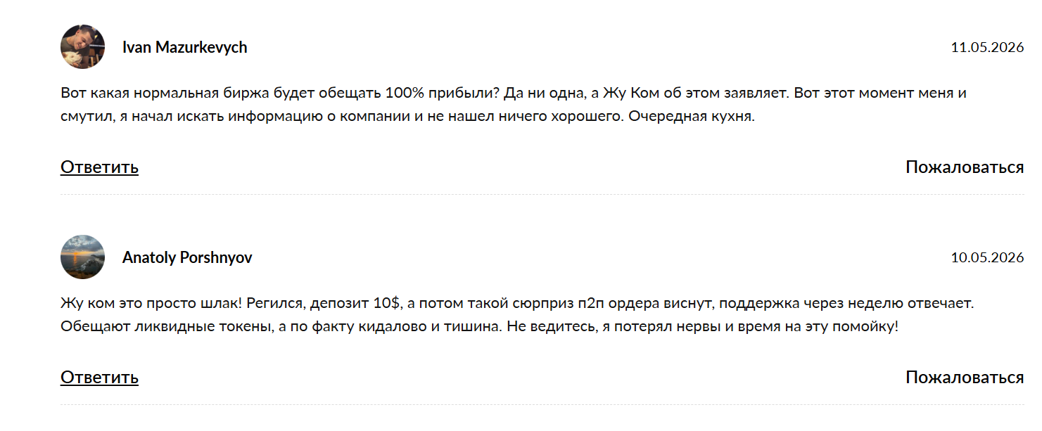 ju com биржа