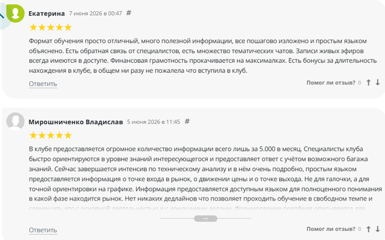 инвест клуб ольги сабитовой отзывы