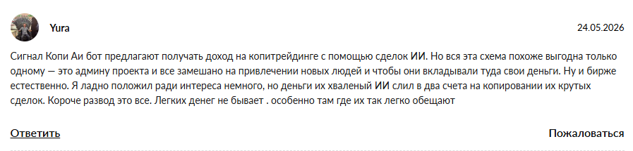 сигнал копи аи
