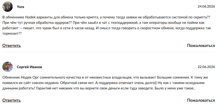 nodek org отзывы exchange