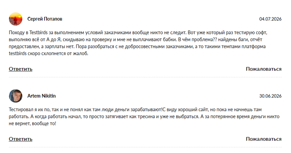 testbirds отзывы