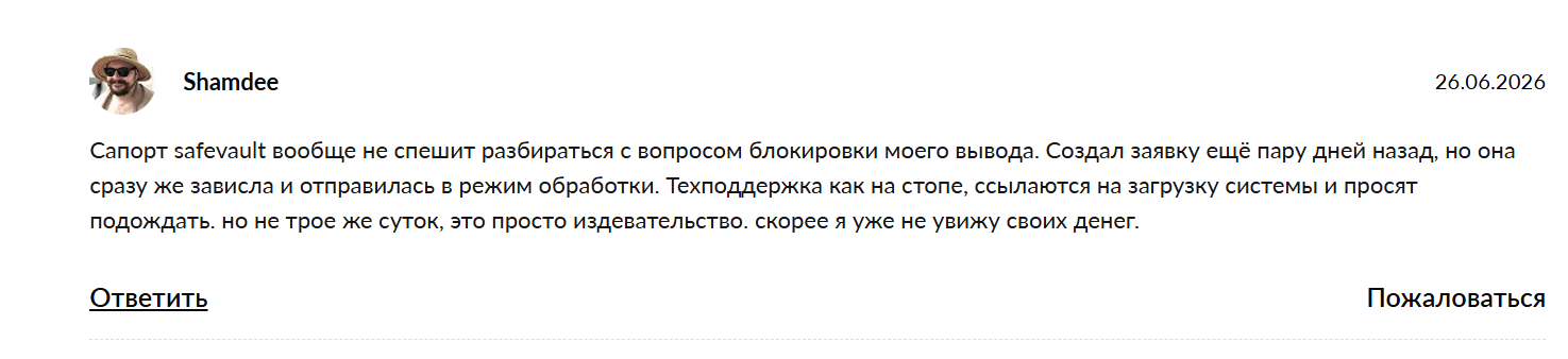 safevault отзывы