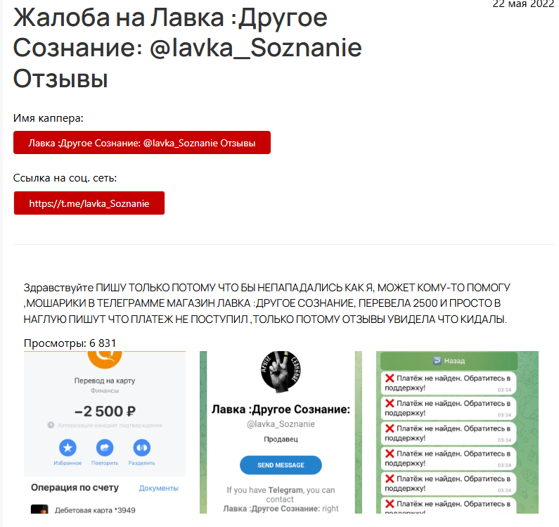 тг магазин другое сознание отзывы
