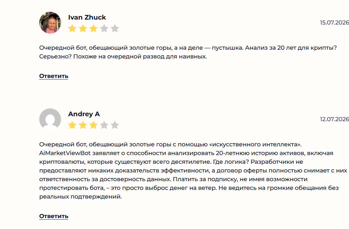 aimarketviewbot отзывы