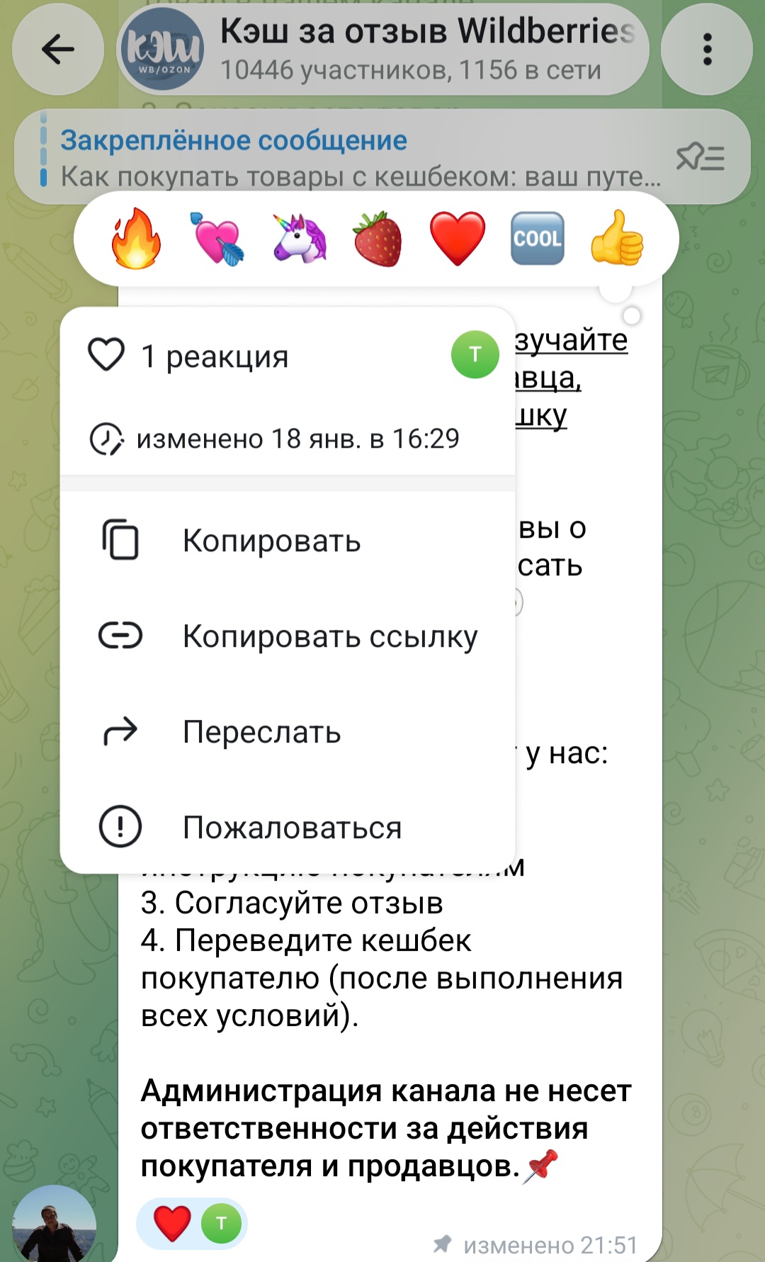 валберис кэш за отзыв телеграмм