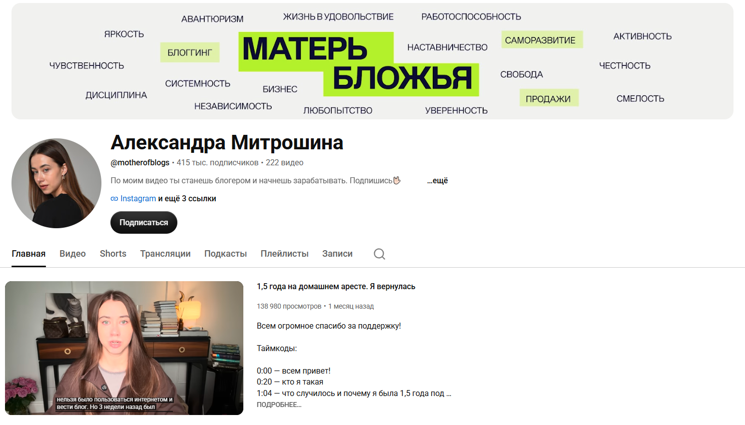 саша митрошина инстаграм