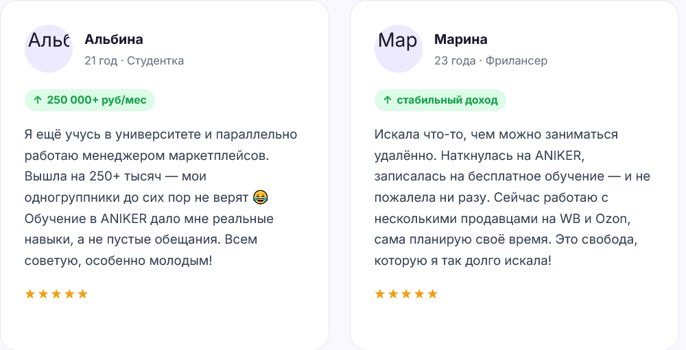 aniker обучение