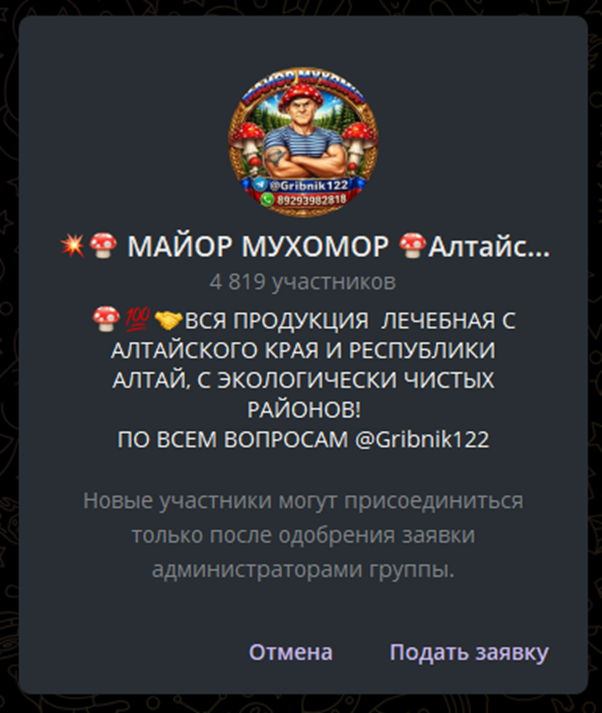 майор мухомор telegram отзывы