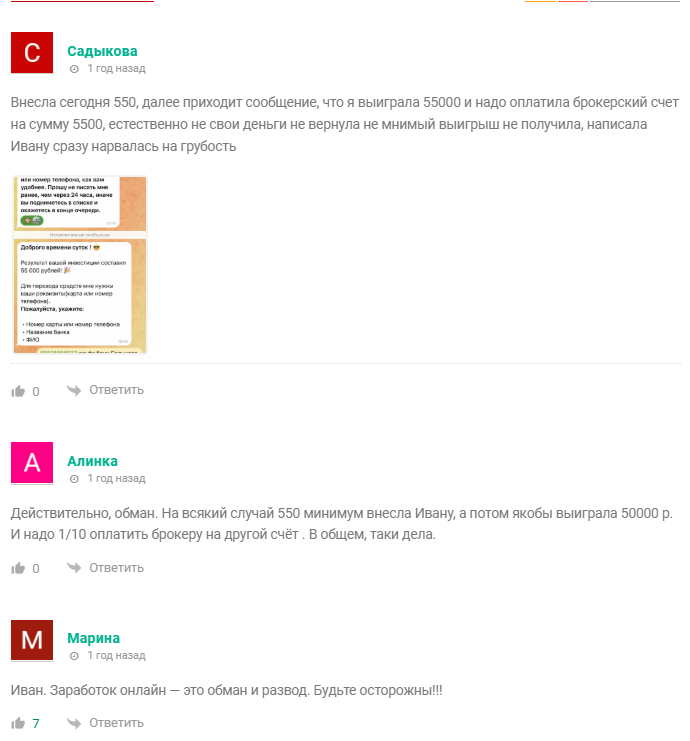 инвестор иван отзывы
