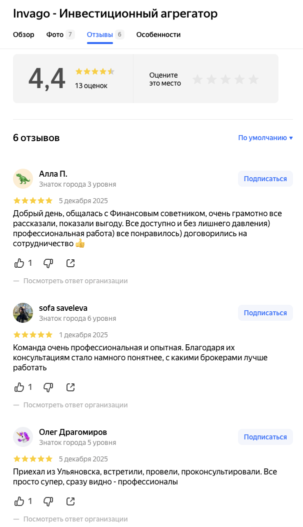 агрегатор invago инвестиции