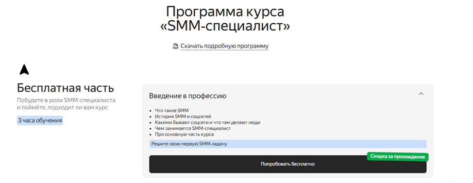 яндекс практикум смм