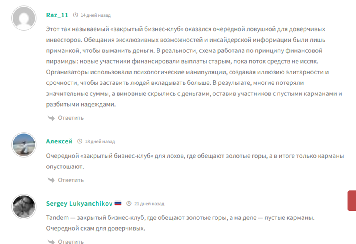 tandembiz отзывы