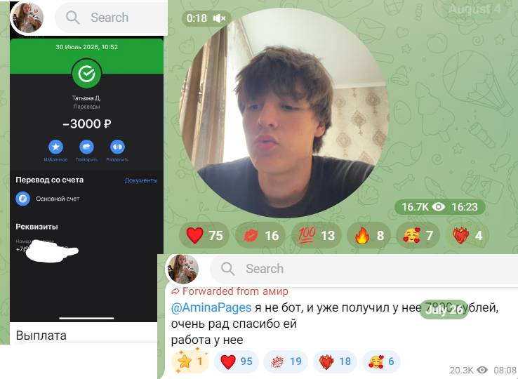 aminapages работа обман