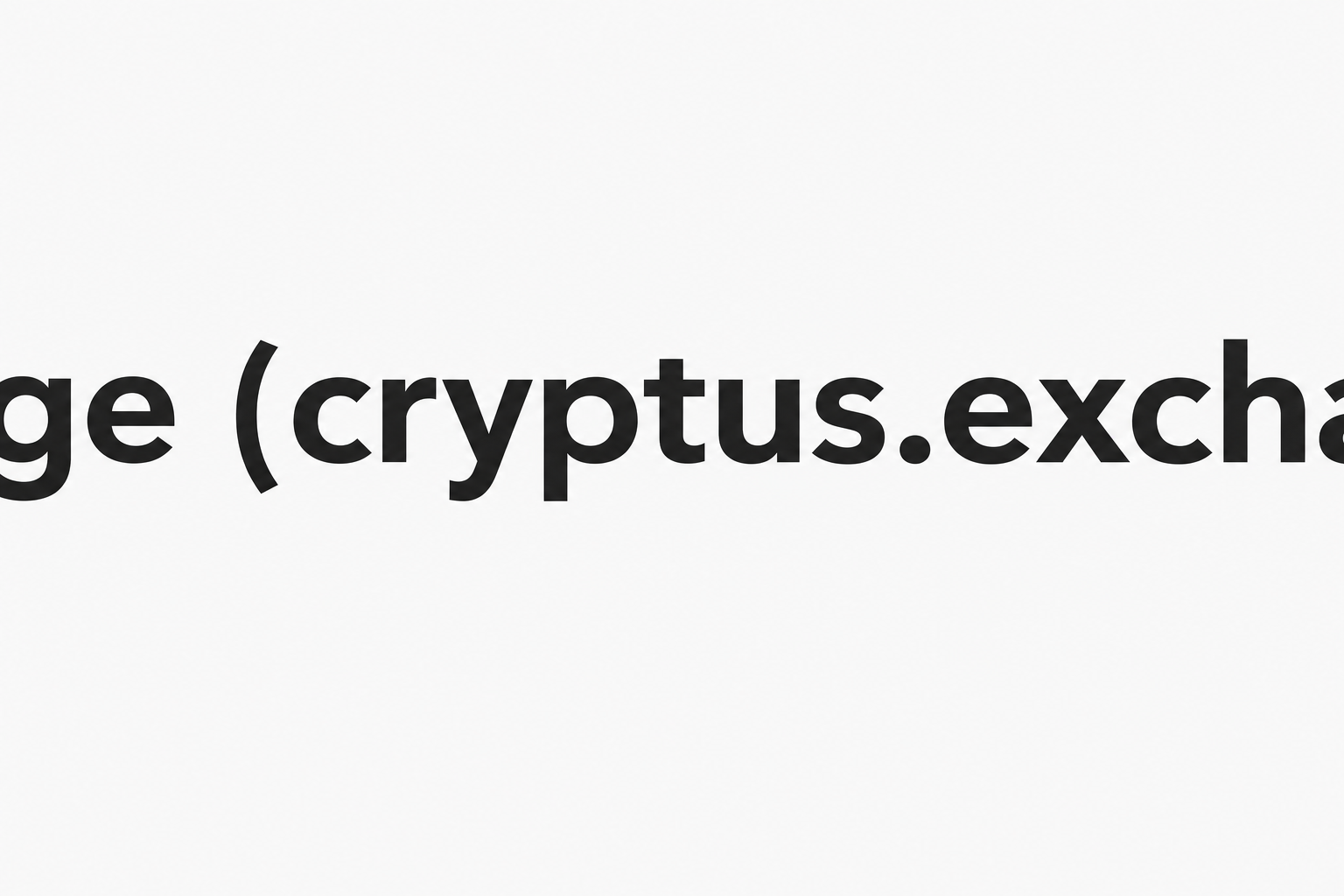Cryptus Exchange
