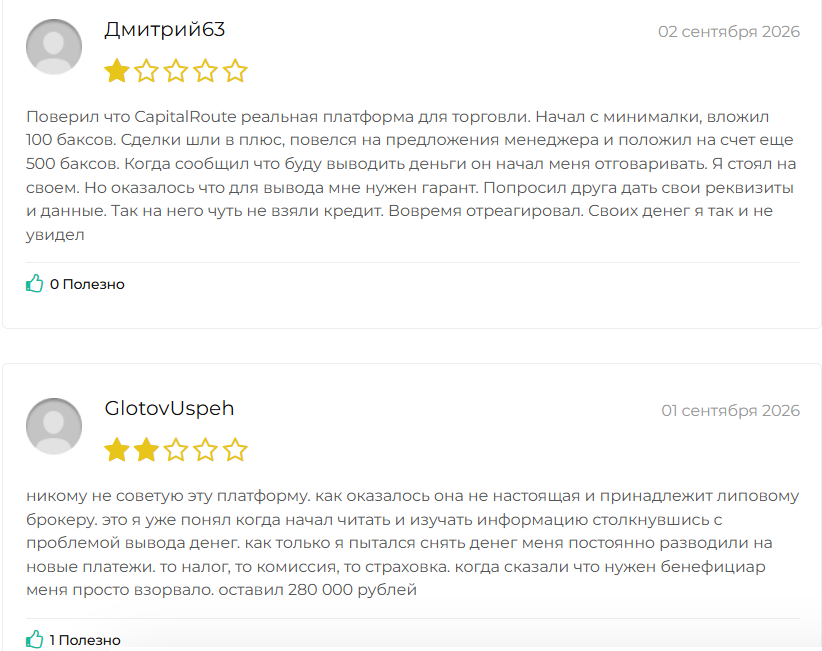 capitalroute отзывы